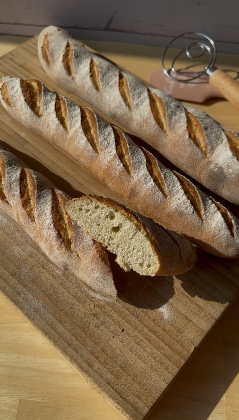 Französisches Baguette mit Sauerteig