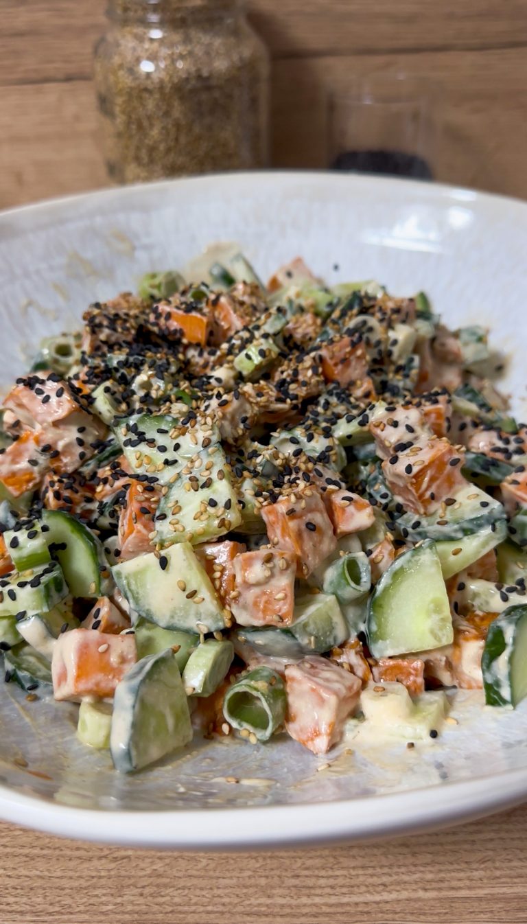 Süßkartoffel-Gurkensalat